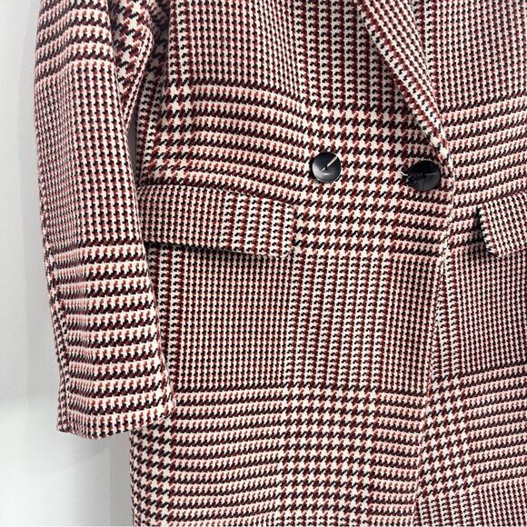 ONLY Classic Houndstooth Coat Sz Small - Picture 5 of 16